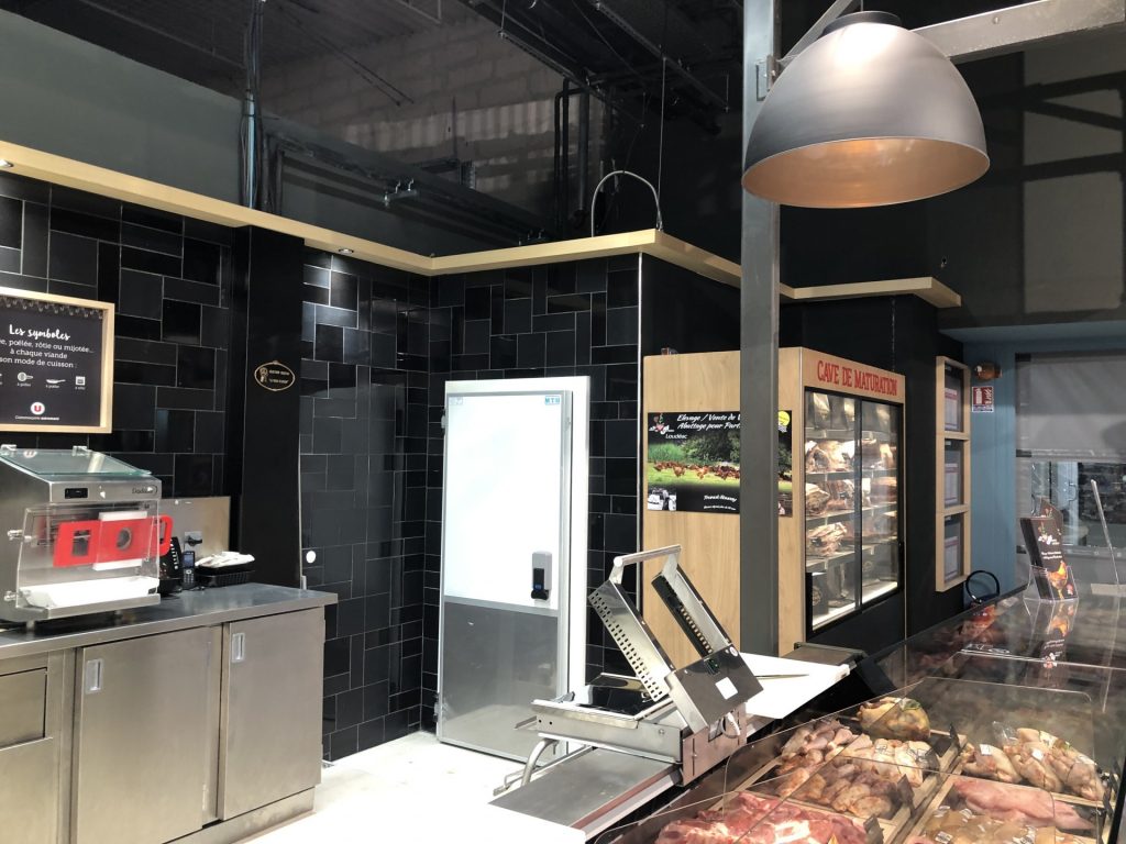 Chambre froide partie boucherie super U de saint gr&eacute;goire