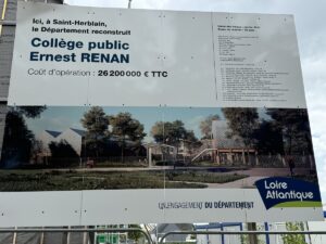 Chantier de r&eacute;novation des cuisines du Coll&egrave;ge Public Ernest Renan &agrave; Saint-Herblain (44)