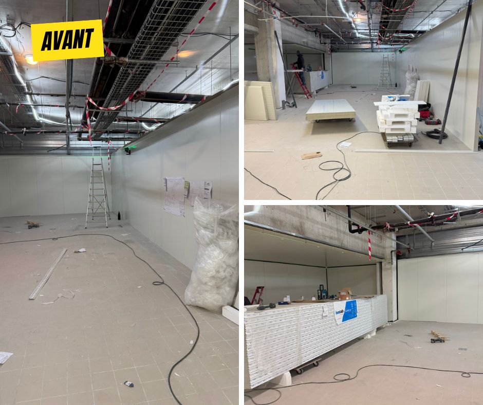 Avant l'isolation frigorifique du magasin Leclerc de Vannes (56) en site occup&eacute; dit Remodeling